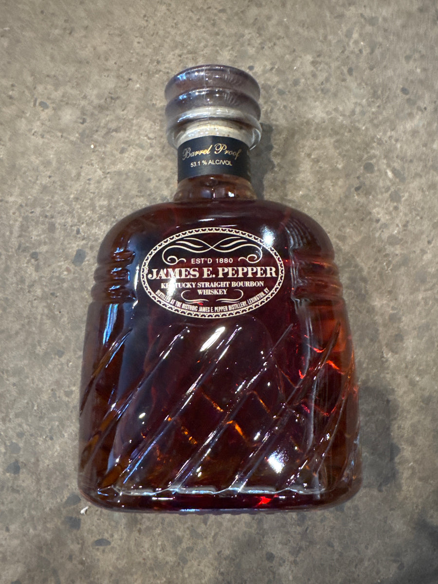 James E Pepper Barrel Proof Decanter