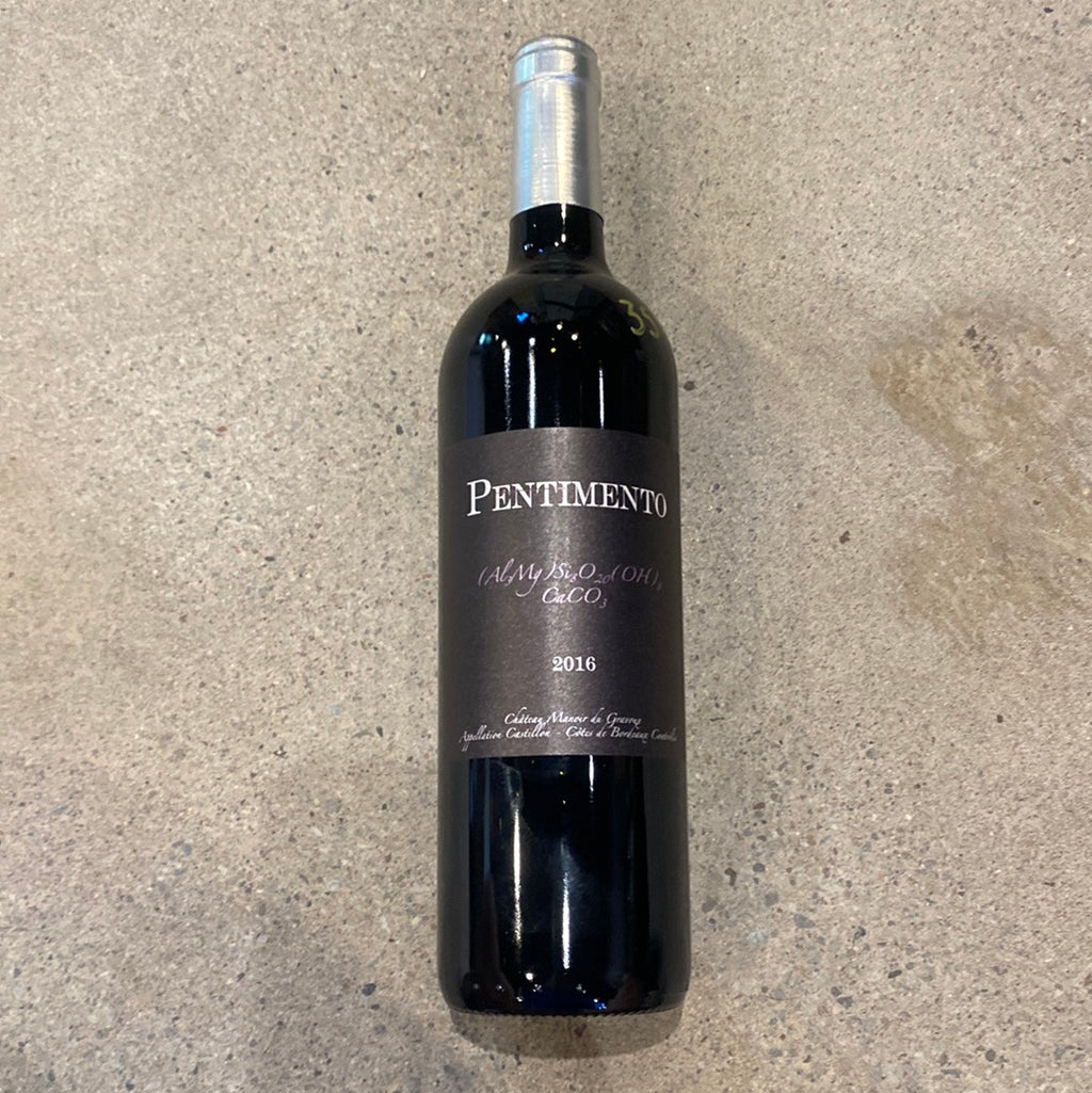 2016 Pentimento C tes de Bordeaux Mountain Village Wine Merchant